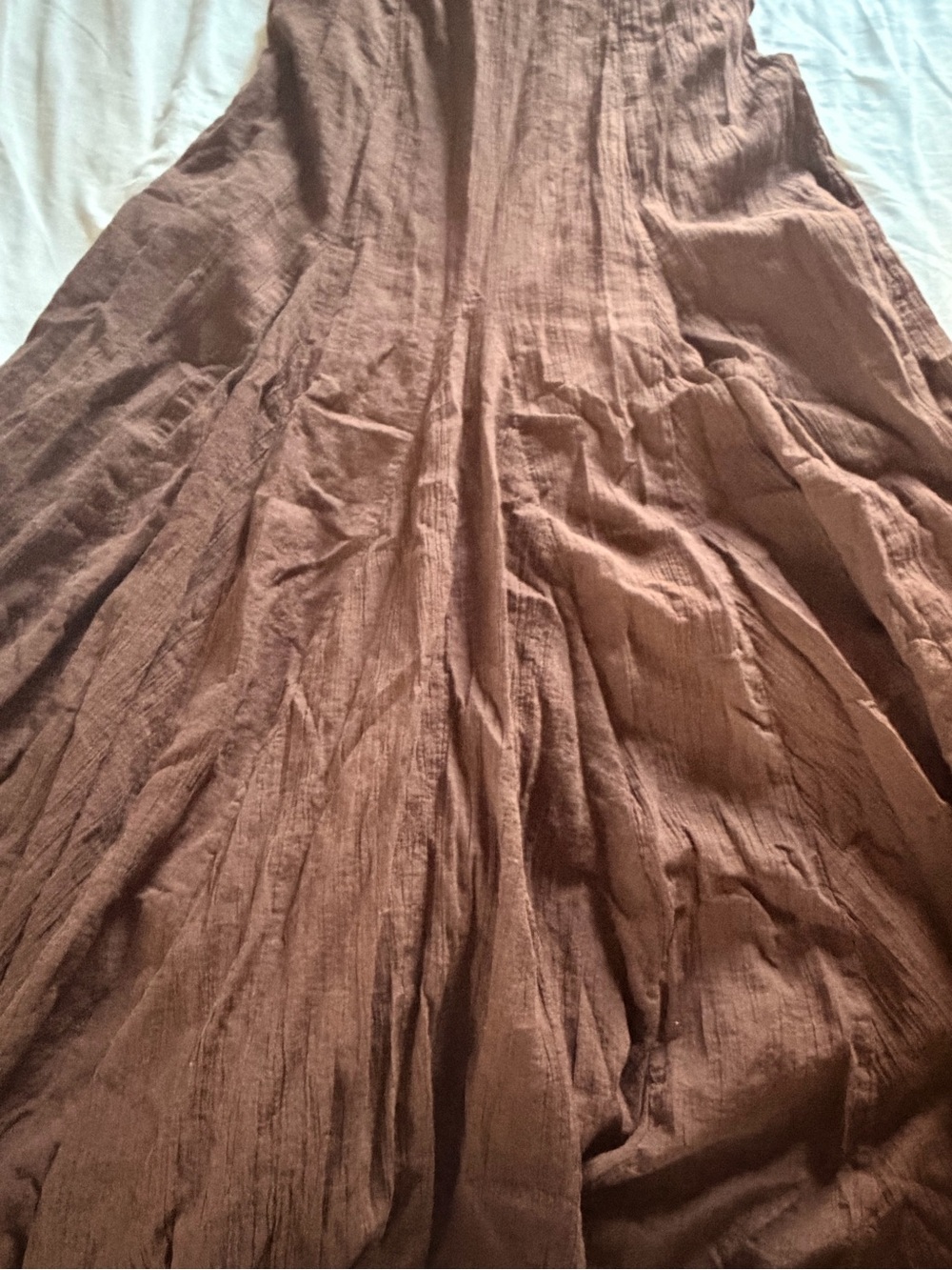 Zara Chocolate Brown Maxi Dress with Tie-Front - Picture 9 of 11